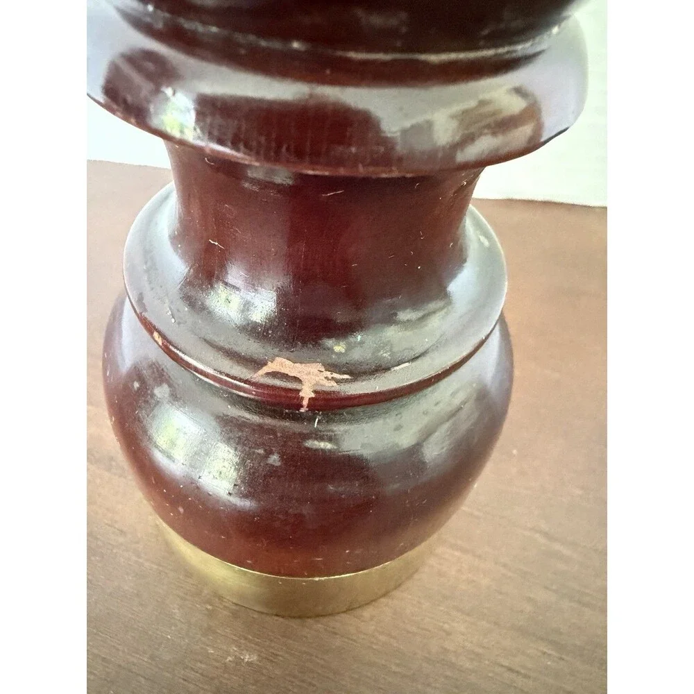 Vintage CC Italian Wood Pepper Grinder Mill Italy 15”